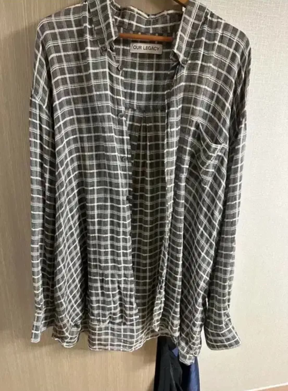 48 size ) 아워레가시 버로우드 셔츠 다크그레이 상품이미지1