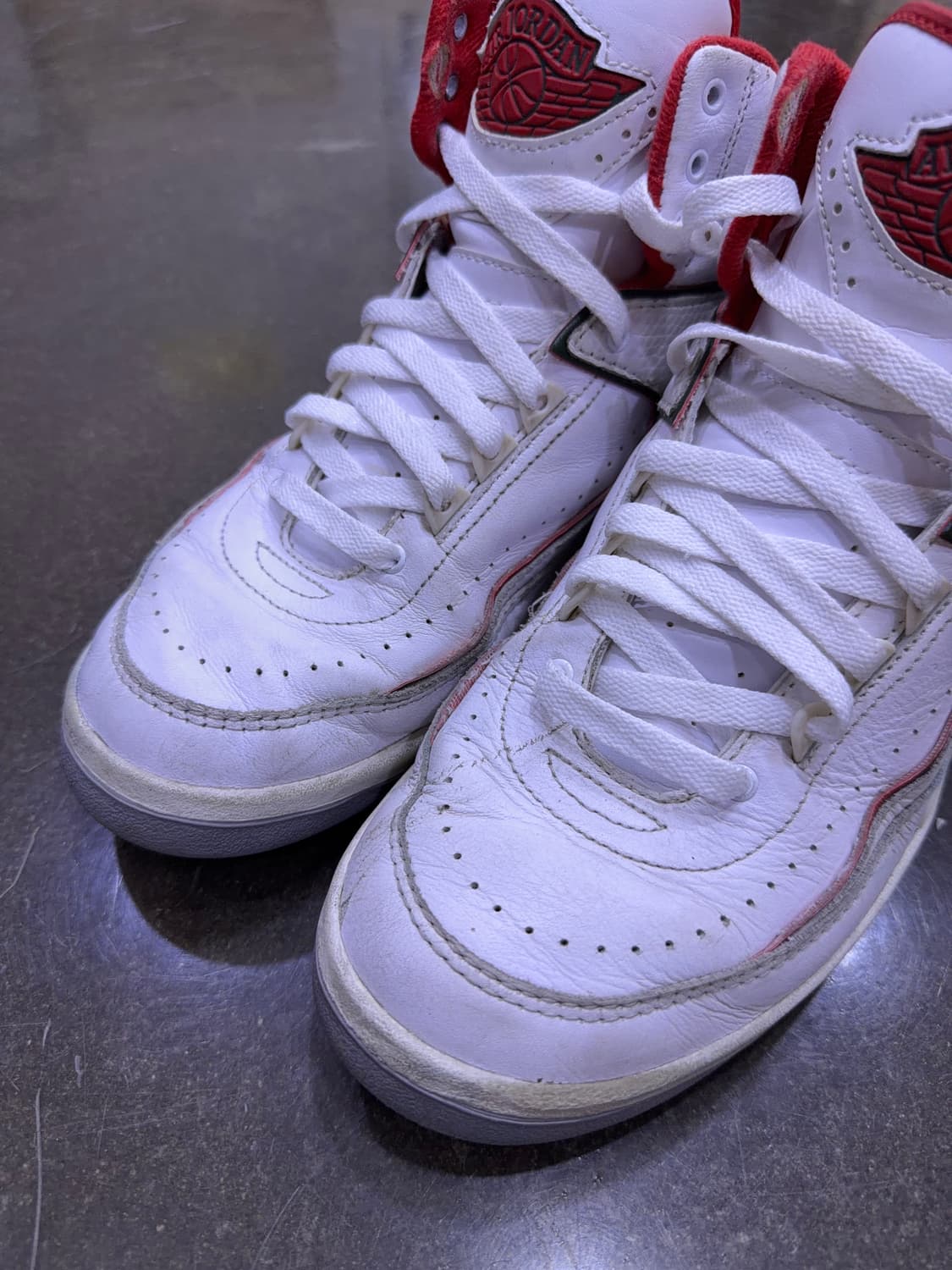 나이키 에어조던 2 레트로 오리진스 화이트 레드 그린 265 상품이미지3