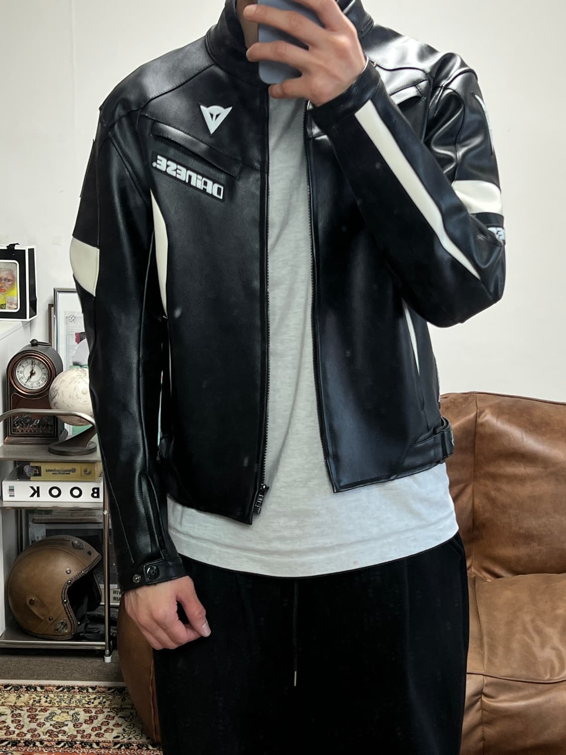 [L] 다이네즈 리얼 레더 바이커 라이더자켓 상품이미지3