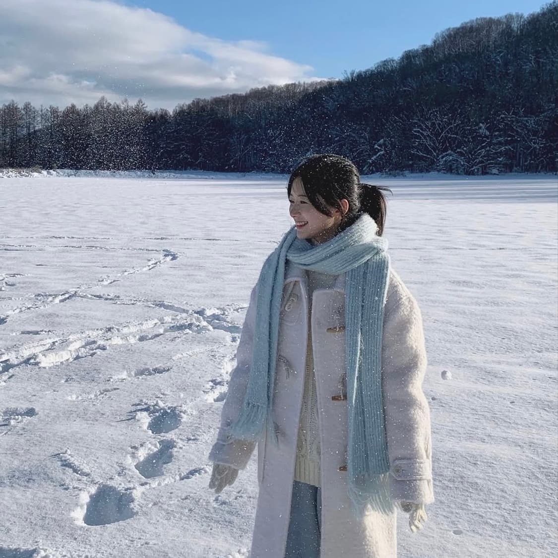 [무배] 윤슬샵 yoonseul 모헤어 클라우드 더플 코트 크림 상품이미지4