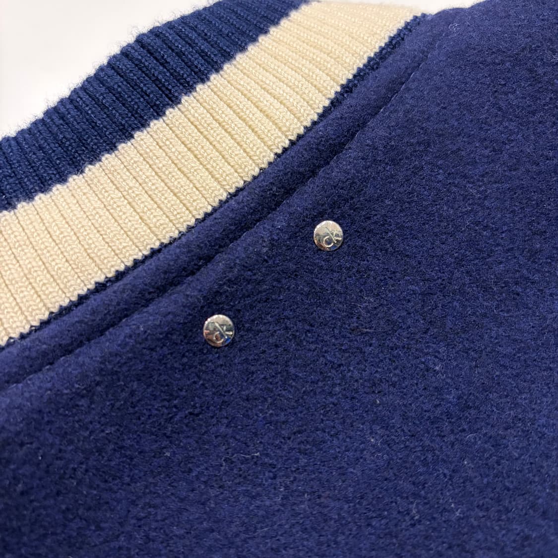 [XS] 캘빈클라인 진 울 1978 레더 배색 스타디움 자켓 C228 상품이미지9