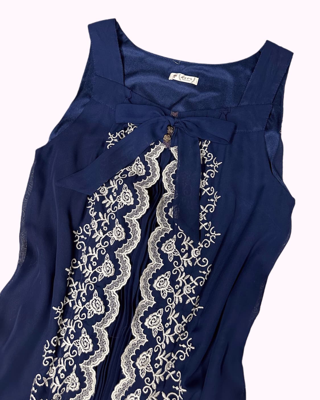 blue lace ribbon dress 상품이미지2