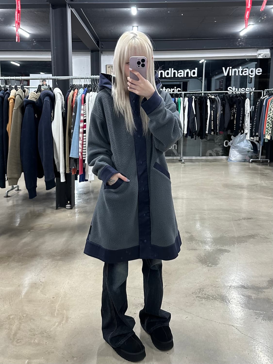 히스테릭글래머 롱 플리스 점퍼 상품이미지3