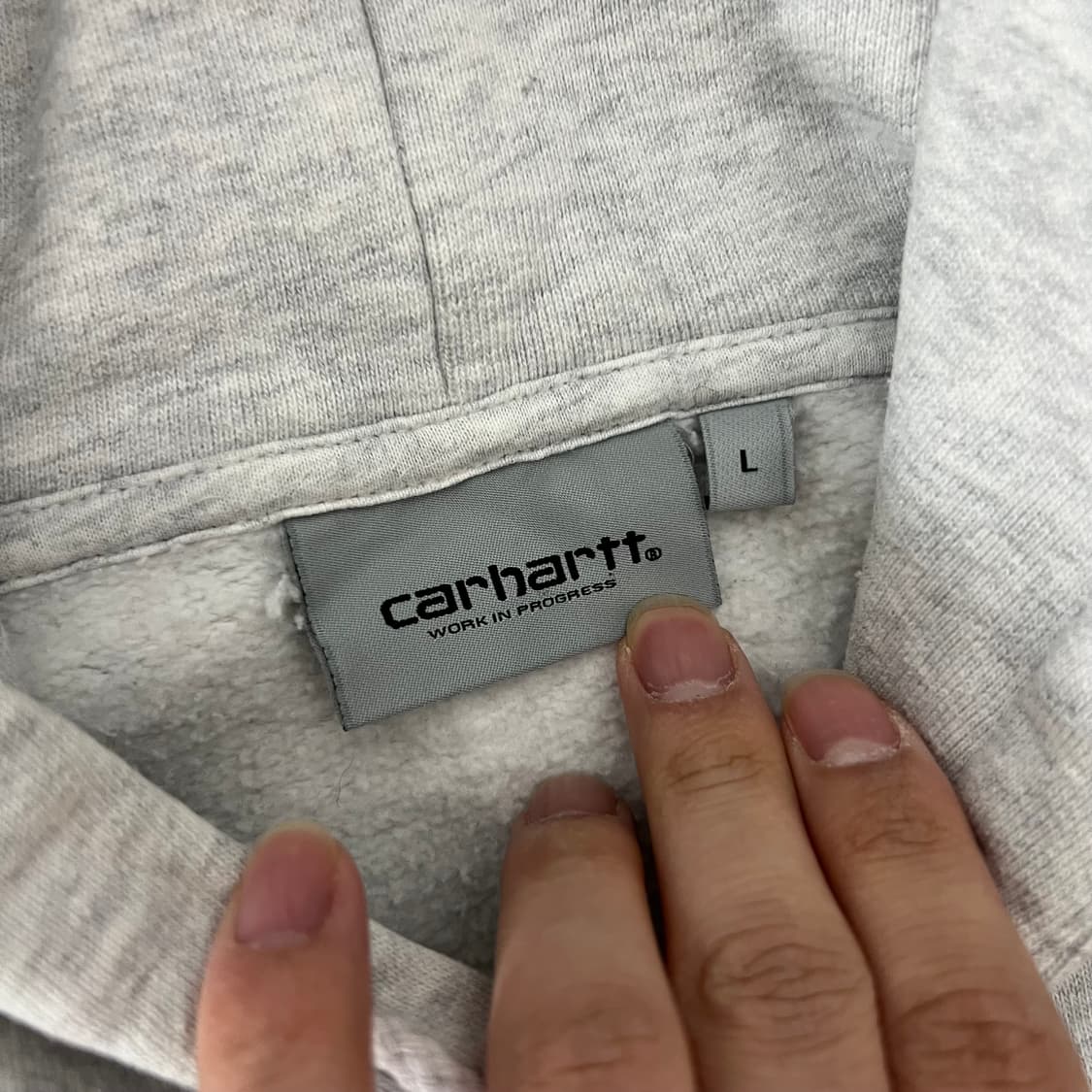 칼하트 WIP x 소프넷 로고 스웻 후디 그레이 상품이미지4