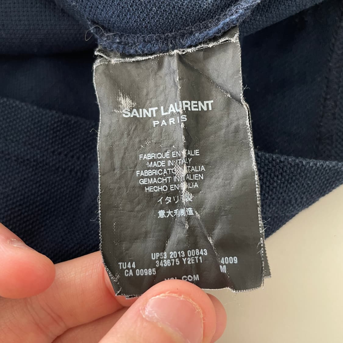 에디슬리먼 13s 생로랑 M,95 카세르 피케 네이비 PK 폴로 티셔츠 상품이미지10