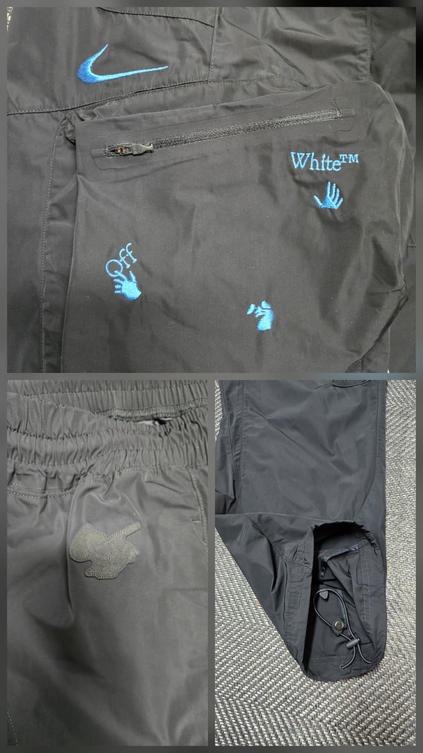 나이키 x 오프화이트 NRG 트랙 팬츠 블랙 아시아 카고팬츠 상품이미지5