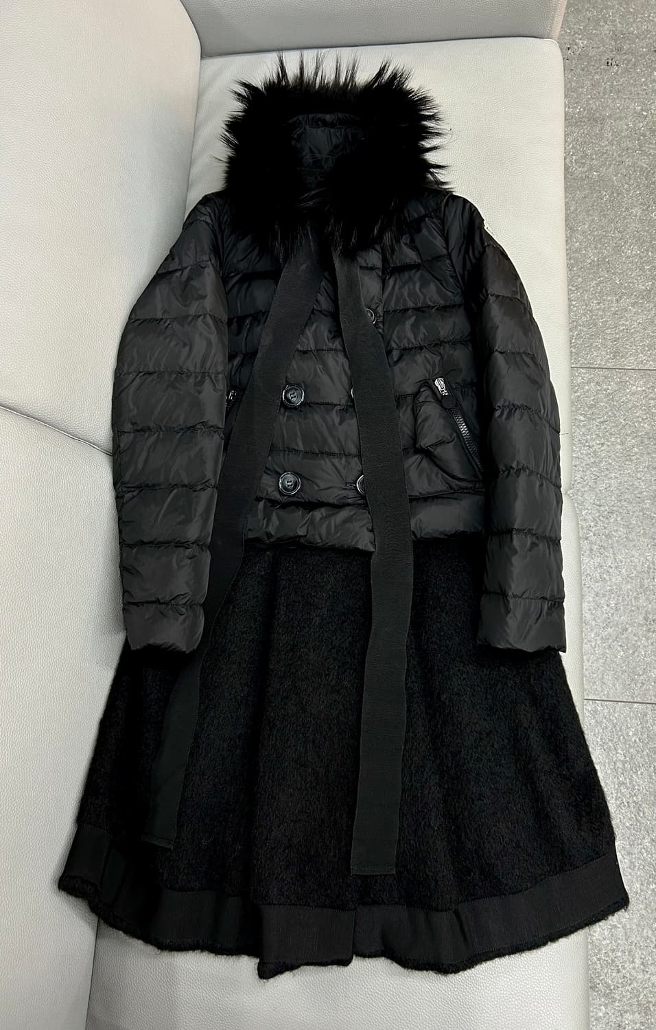 몽 클 레 르 몽 클 레 어 이중분리형 블랙 모헤어 다운패딩(0) 상품이미지1