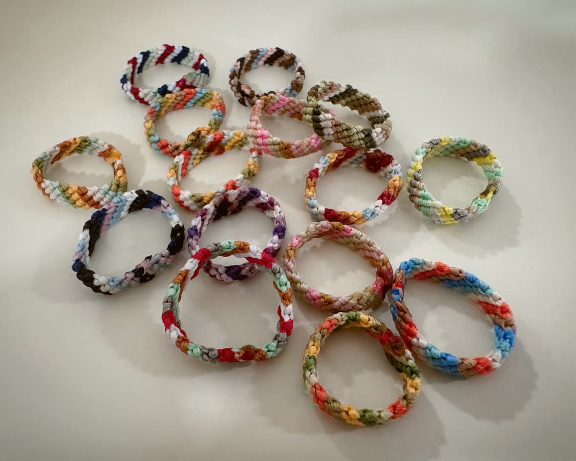 003. 오색 실반지 2pcs 상품이미지5