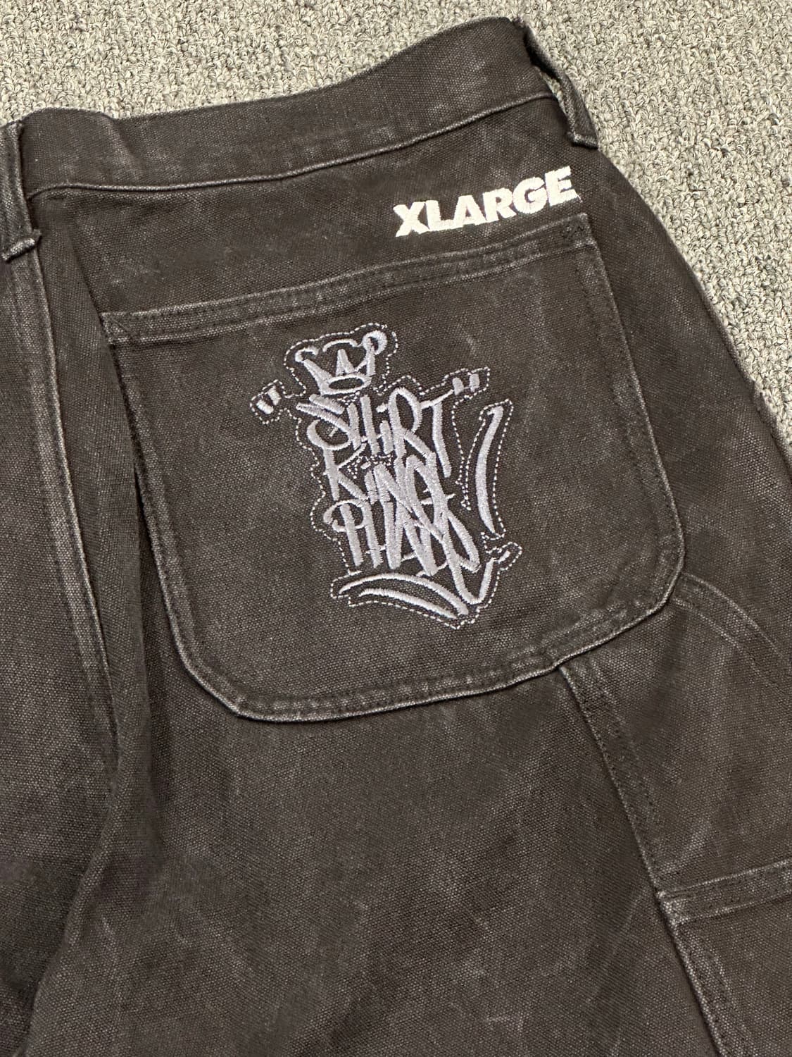 32)XLARGE 빈티지 블랙 그래픽 카펜터 팬츠 상품이미지6