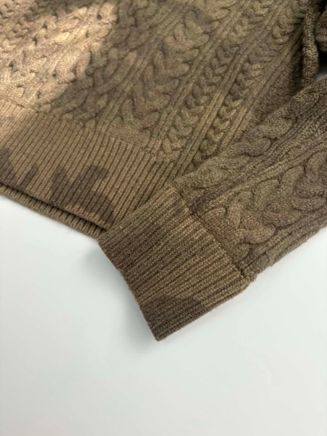 [L] 폴로 랄프로렌 피셔맨 카모 브이넥 울 니트 스웨터 상품이미지6