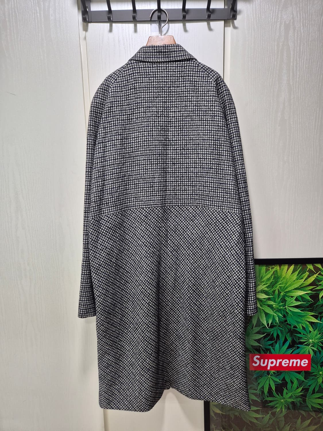 송지오. 체크 롱코트 상품이미지10