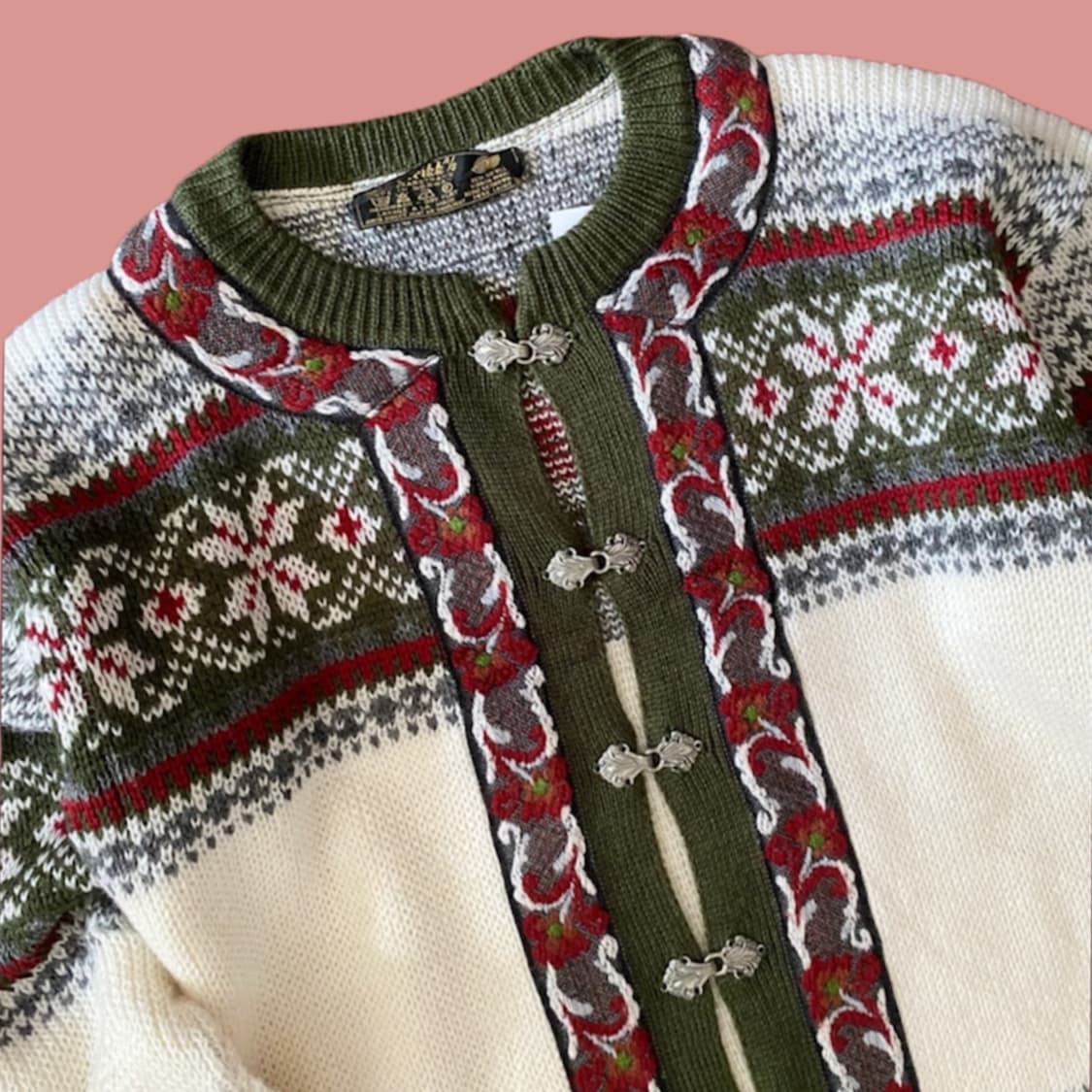 빈티지 노르딕 패턴 가디건 상품이미지4