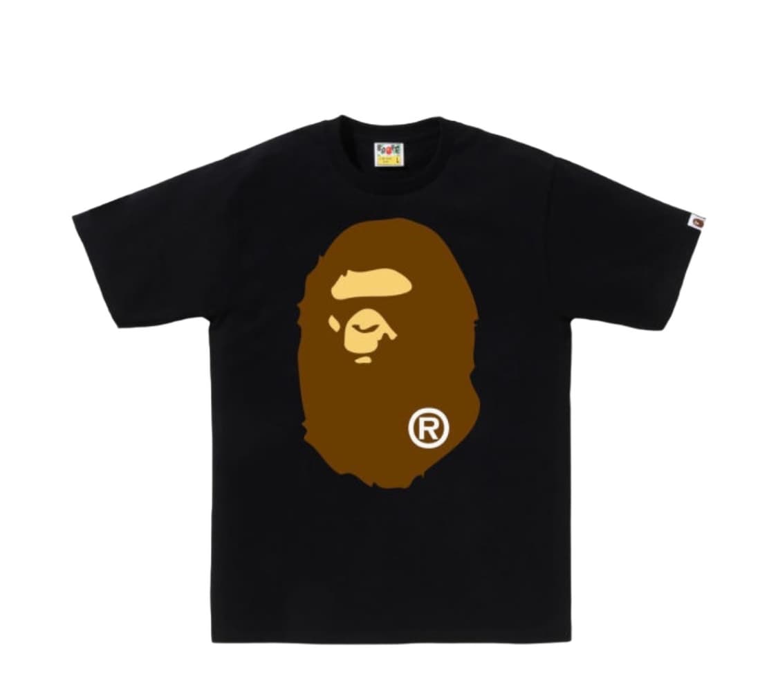 M 베이프 빅에이프 헤드 티셔츠 블랙 상품이미지1