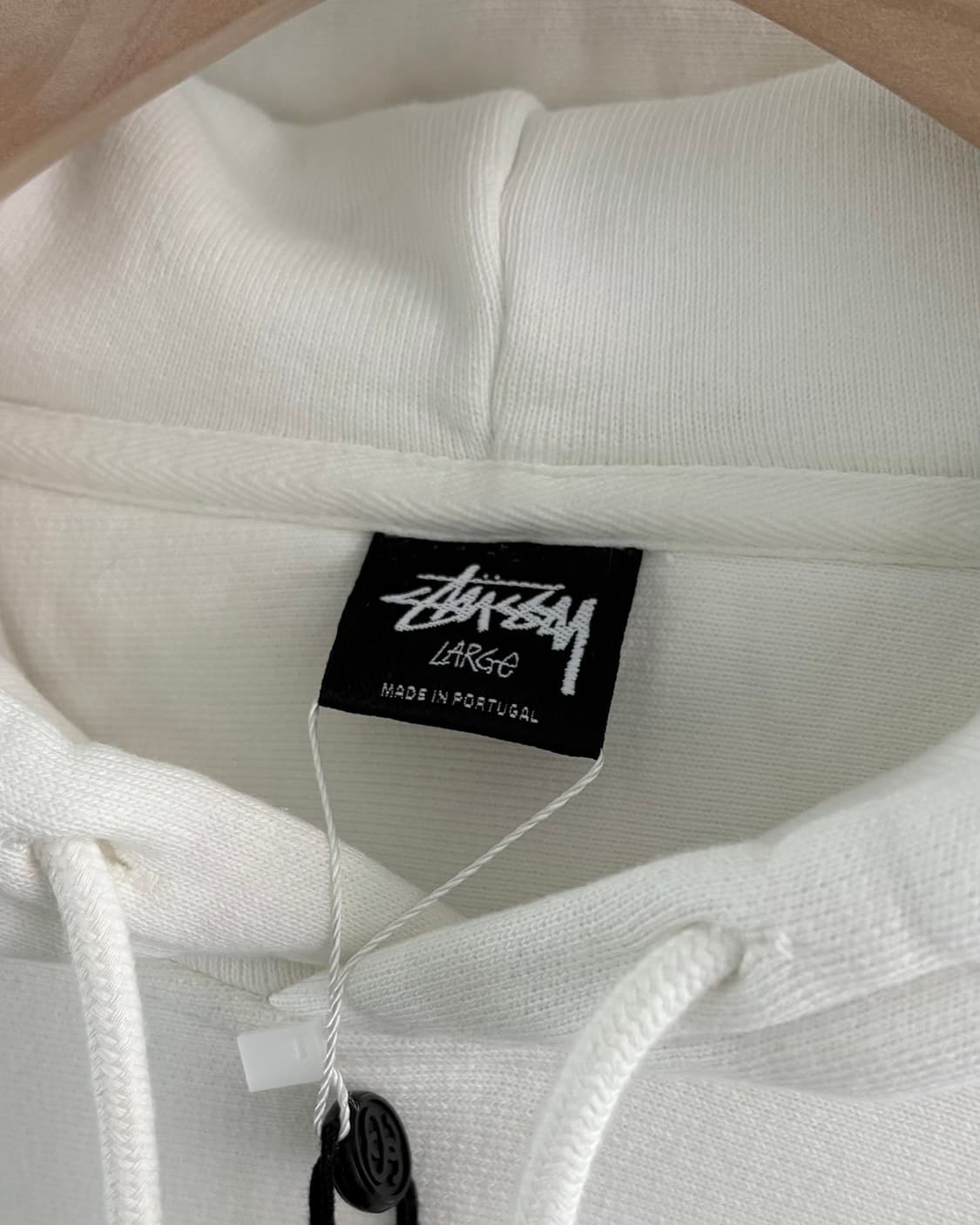 Stussy 스투시 화이트 컬러 로고 후드티 상품이미지3