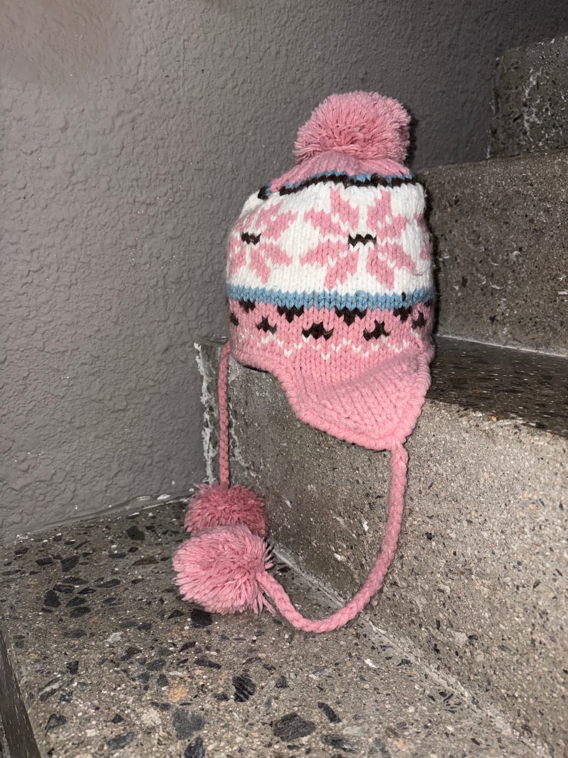 빈티지 니트 폼폼 이어플랩 상품이미지5