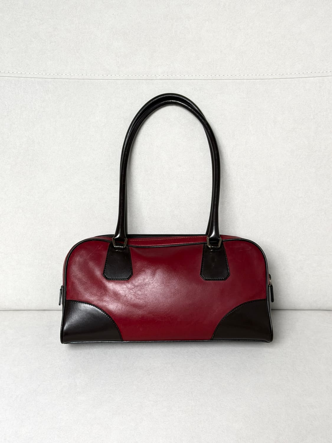 프라다 투톤 카프스킨 볼링 숄더백 상품이미지3