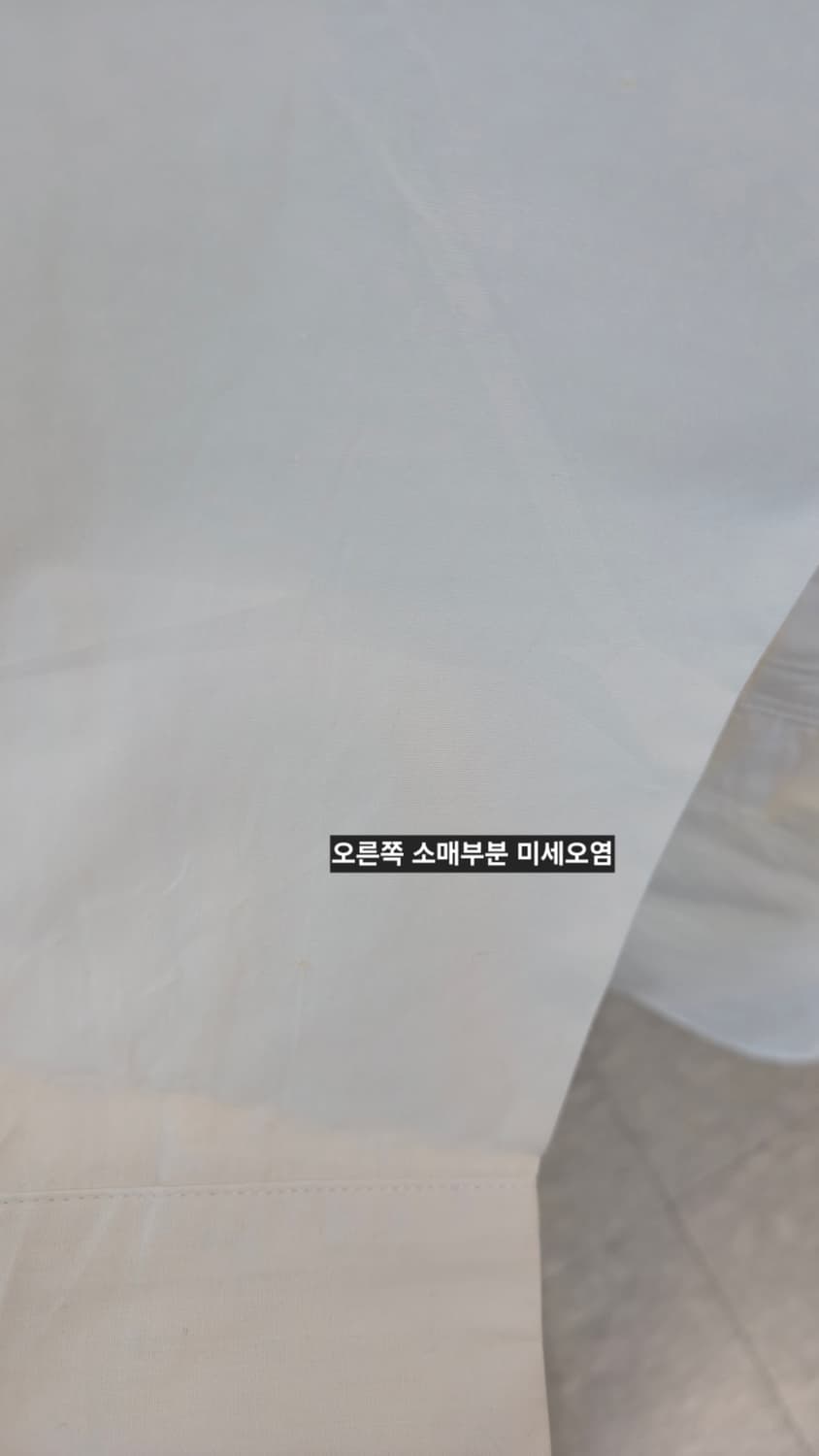 화이트 면 셔츠 롱 원피스 기본 카라 포켓 긴팔 상품이미지5