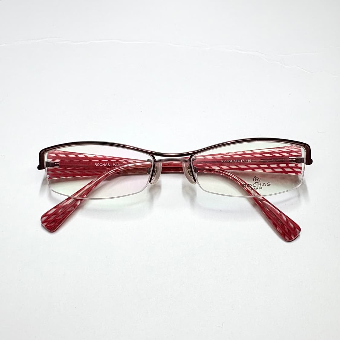 빈티지 긱시크 안경(로샤스 R-1336 레드 패턴) 상품이미지1
