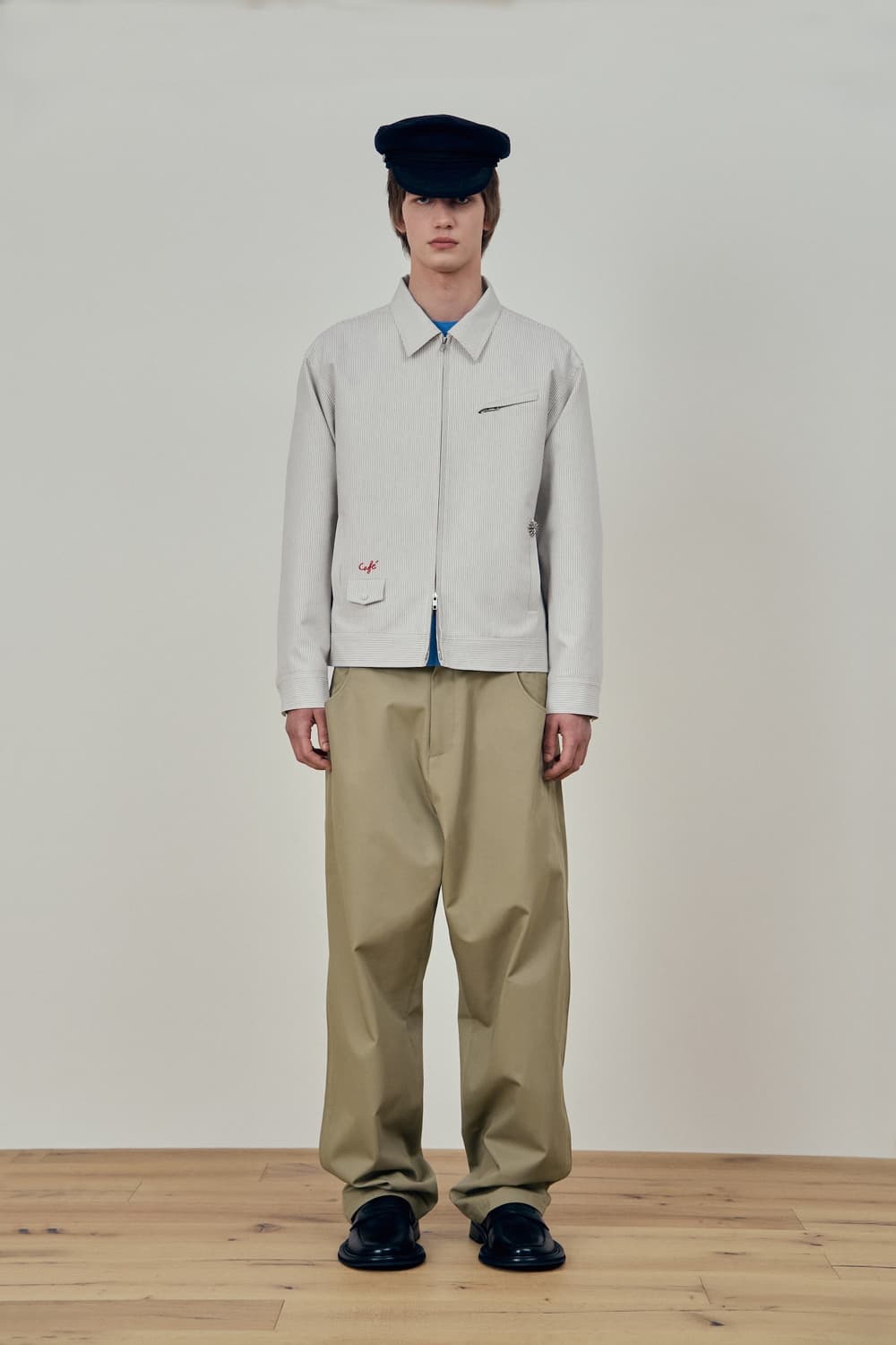 stu Embroidery Stripe Jacket Ivory 에스티유 상품이미지1