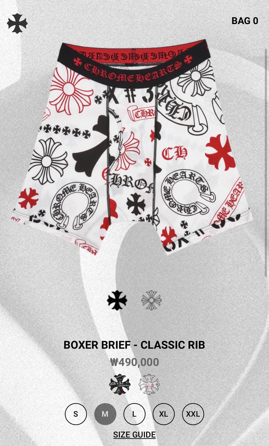 크롬하츠 복서 브리프 클래식 립 M 새제품 상품이미지1