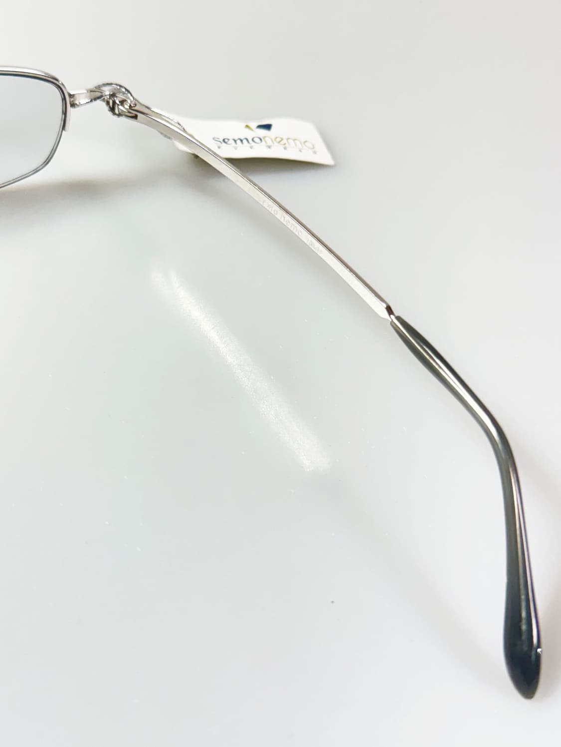 SEMONEMO 실버 반무테 스퀘어 메탈 빈티지 안경 상품이미지6