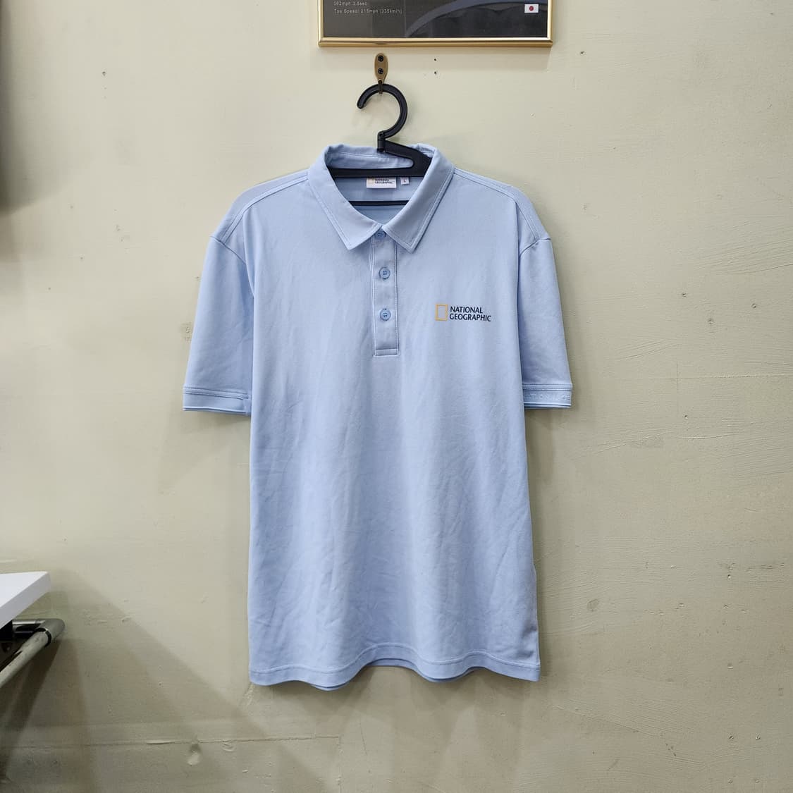 내셔널지오그래픽 라이트블루 반팔 카라티 상품이미지1