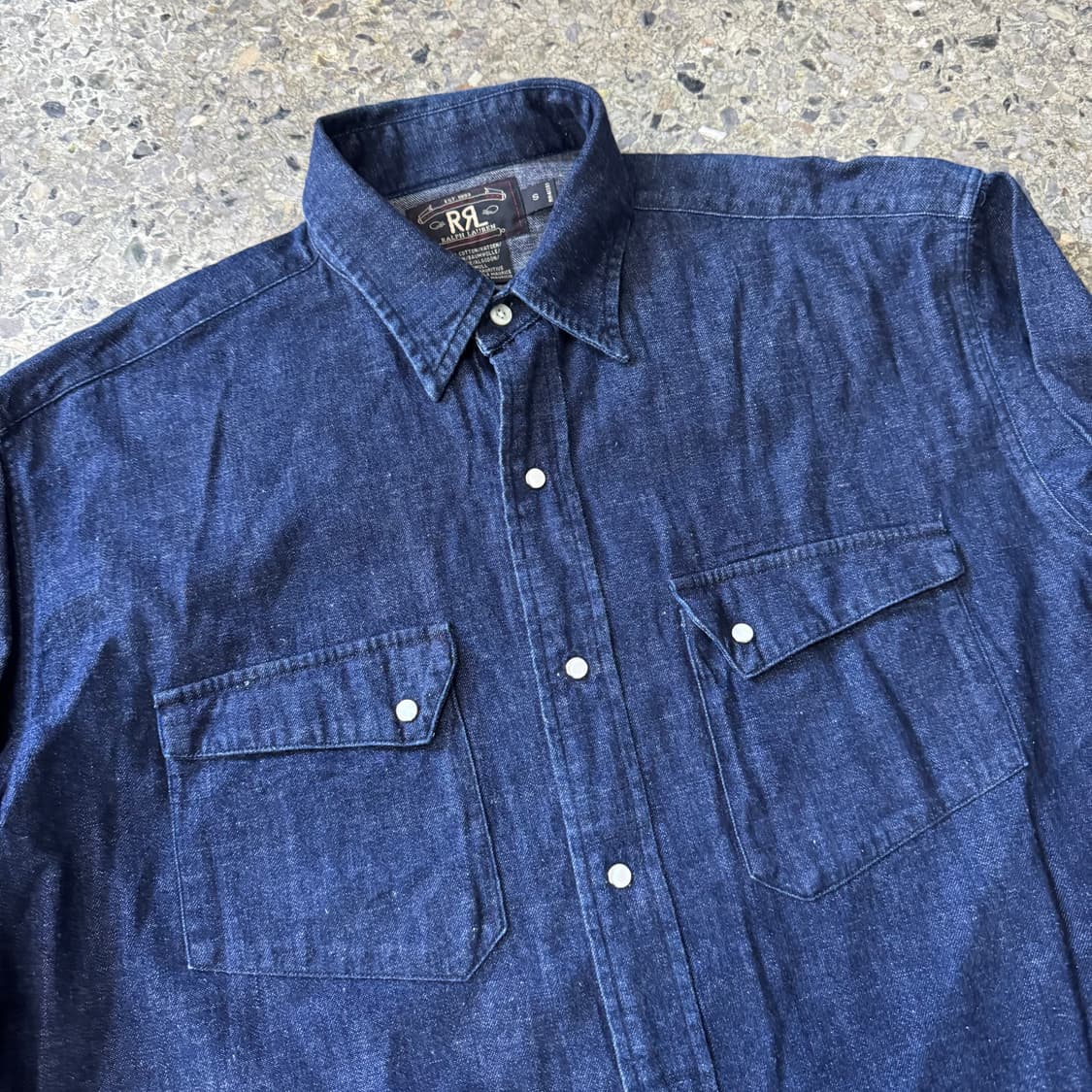 [M~L] RRL 더블알엘 웨스턴 셀비지 데님 셔츠 상품이미지5