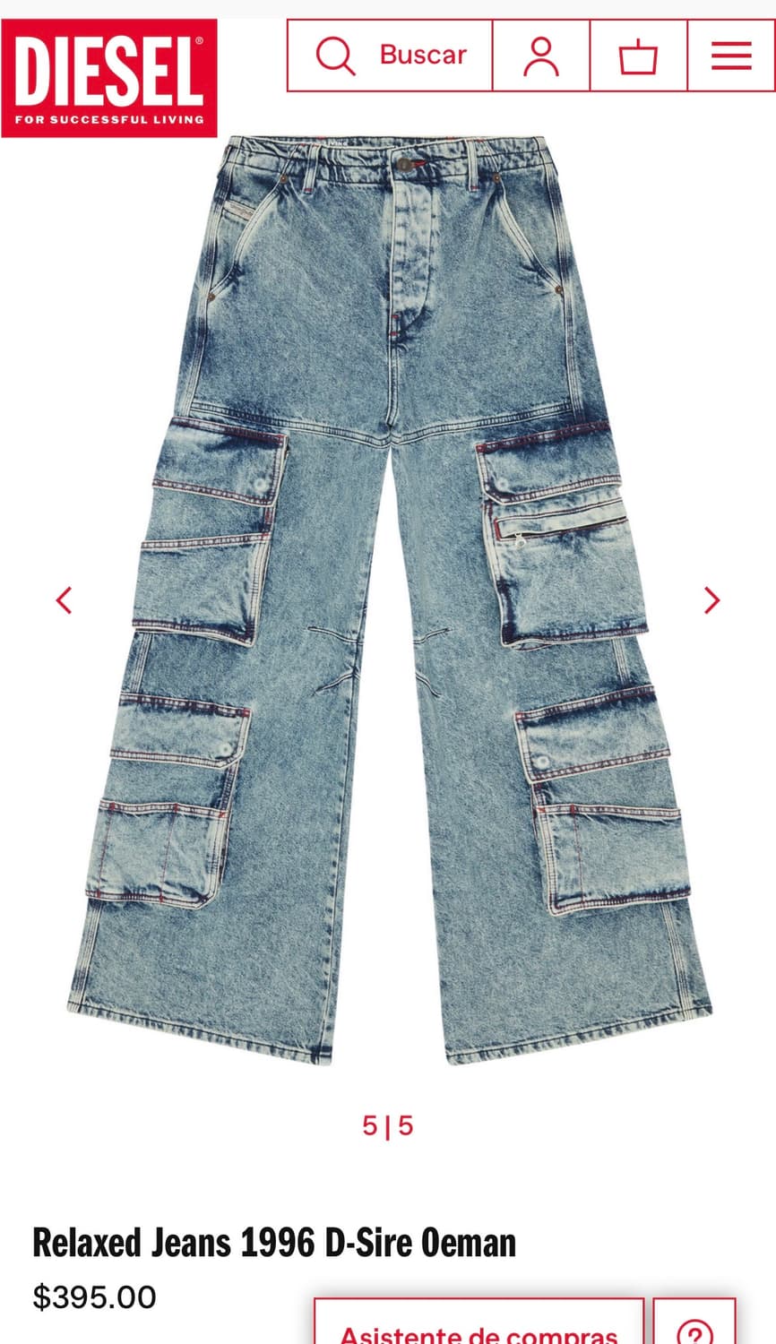 디젤 카고 부츠컷 데님팬츠 상품이미지3