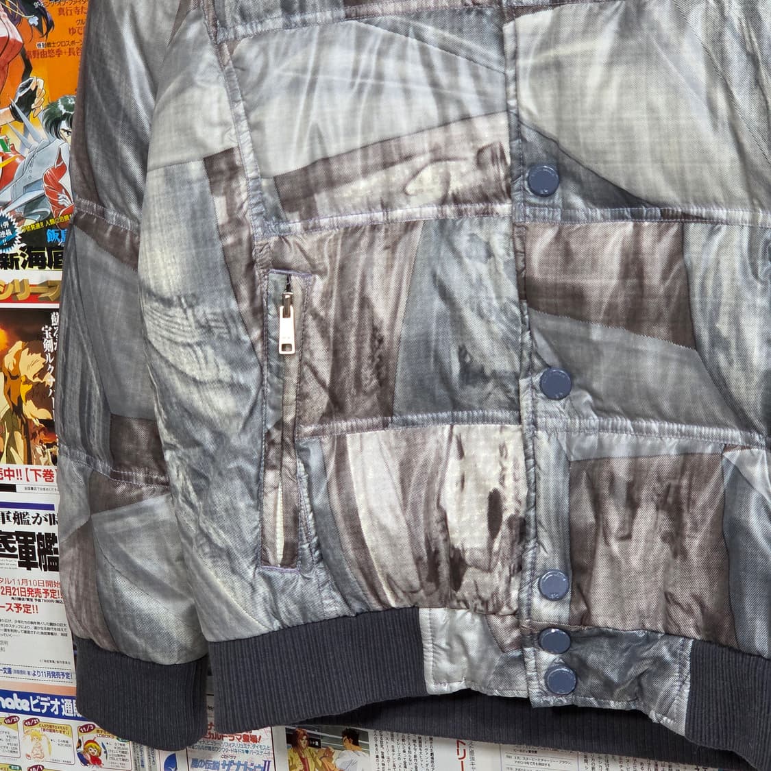 엠엘비 화이트 삭스 프린팅 라벤더 그레이 다운 패딩 점퍼 상품이미지4