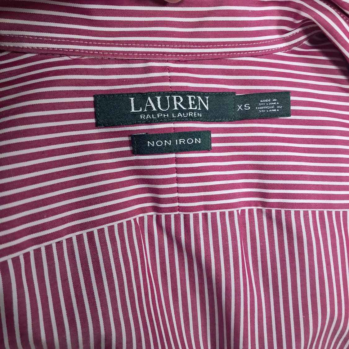 로렌 랄프로렌 스트라이프 셔츠 논아이론 XS(거의 새제품) 상품이미지6