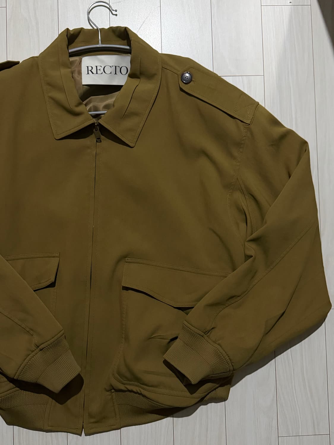 렉토 빈티지점퍼 올리브 2사이즈 상품이미지3