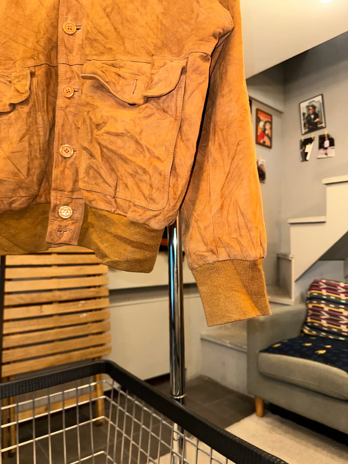 Old Euro genuine leather suede jacket 상품이미지9