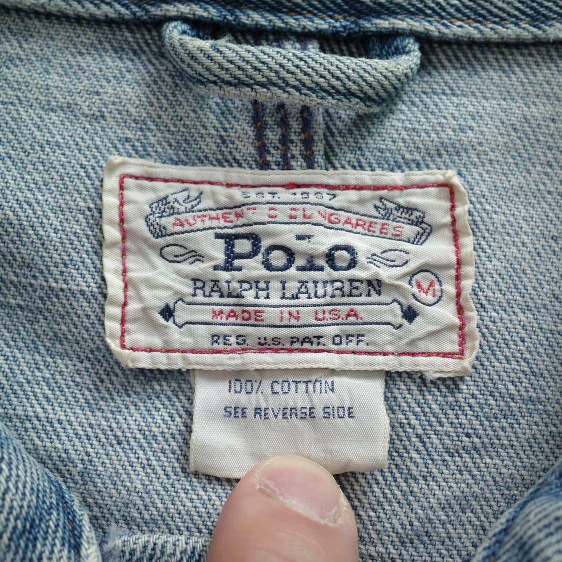90s 폴로 랄프로렌 MADE IN USA 데님 트러커 자켓 상품이미지5