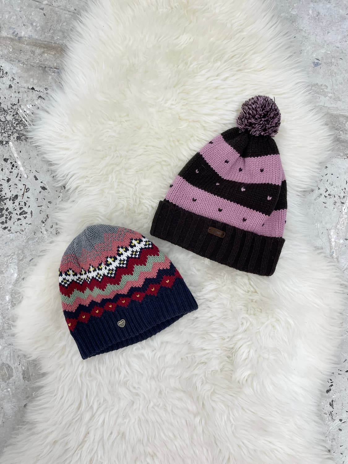 초코딸기 하트 방울 비니  상품이미지3