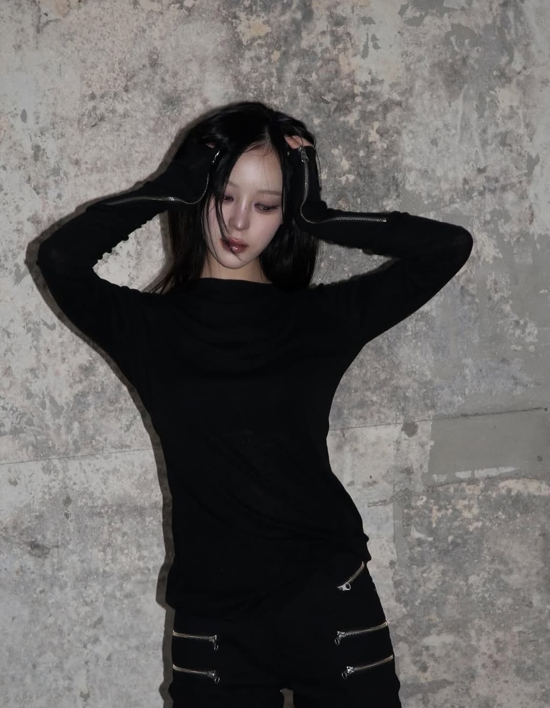 Shakingmyhead  ZIPPER LONG SLEEVE 지퍼롱슬리브 상품이미지5
