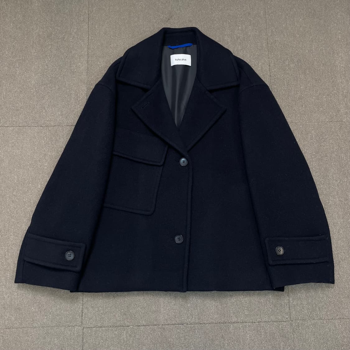 kuho plus 구호 플러스  숏 코쿤 오버핏 모직코트  상품이미지1