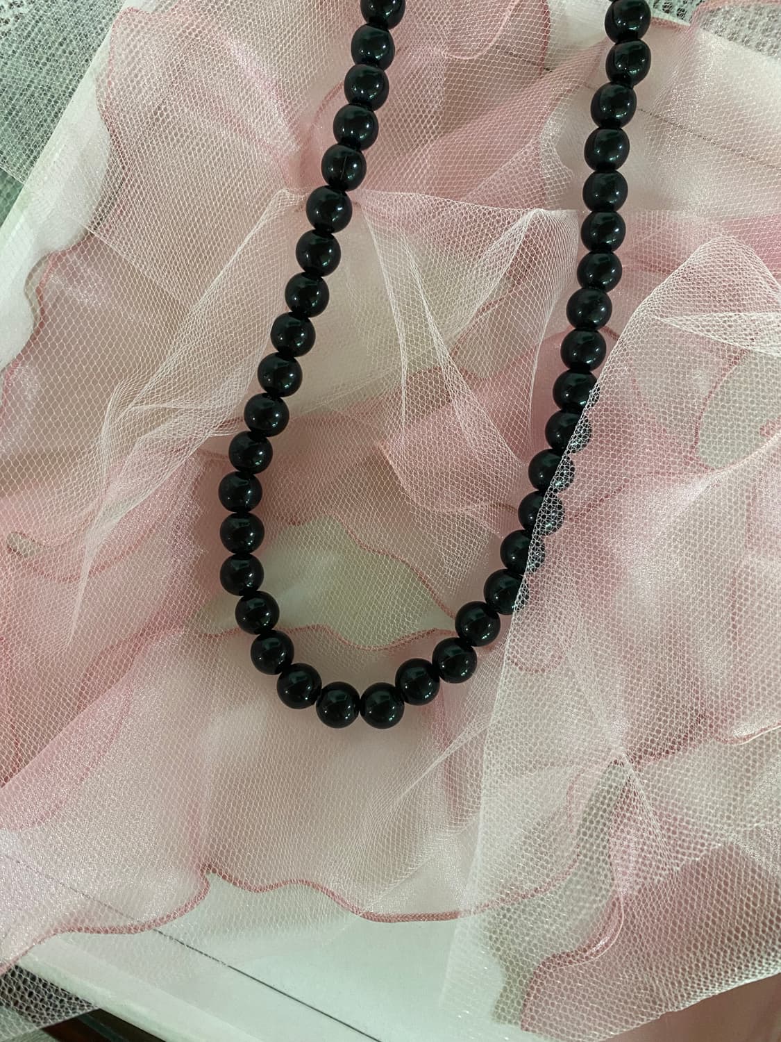 블랙 비즈 목걸이  상품이미지2