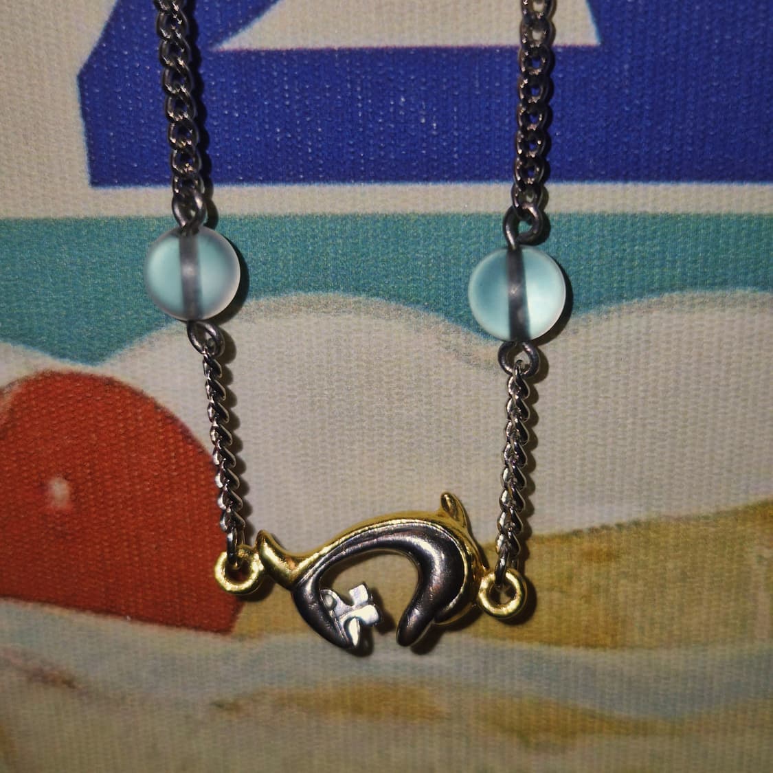 90s 꾸레쥬 불투명 실버 돌고래 팔찌 상품이미지6