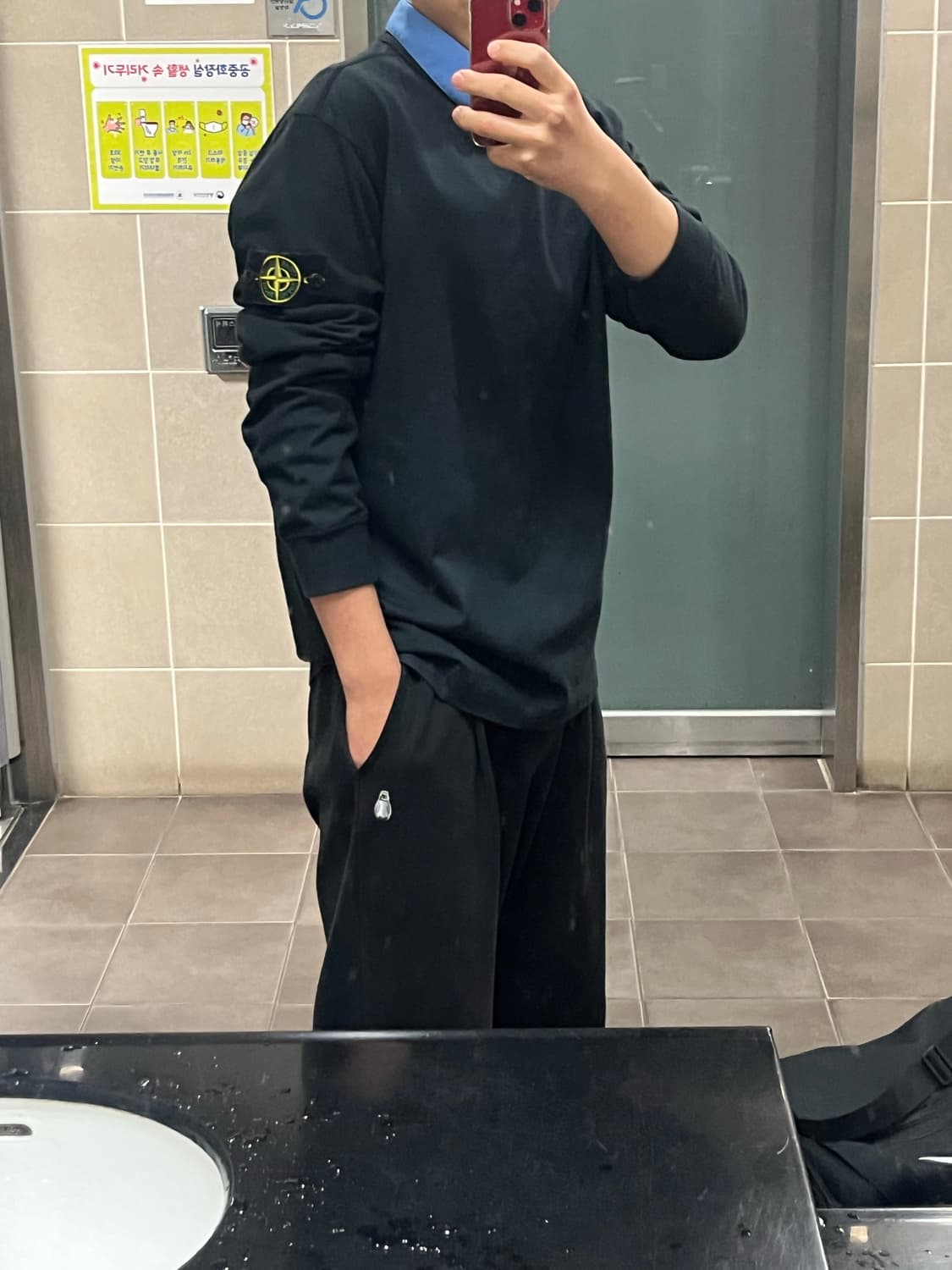 스톤아일랜드 맨투맨 검정 무하자 신품급 상품이미지7