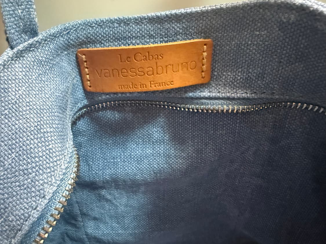 바네사브루노 린넨 페일블루 스팽글 쁘띠 카바스백 S 상품이미지4