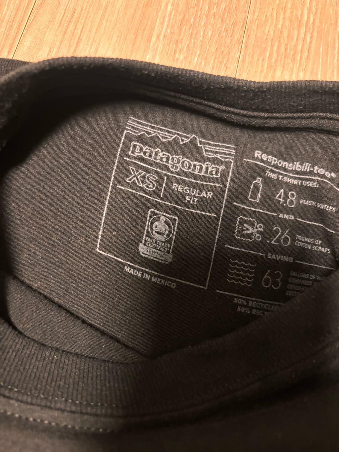 파타고니아 반팔 티셔츠 블랙 xs 상품이미지4