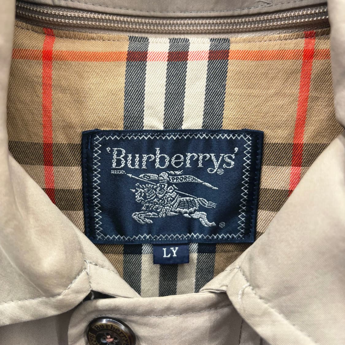 버버리 하프 코트 후드 자켓 싱글 브레스티드 스탠드 칼라 디테일 베이지 상품이미지6