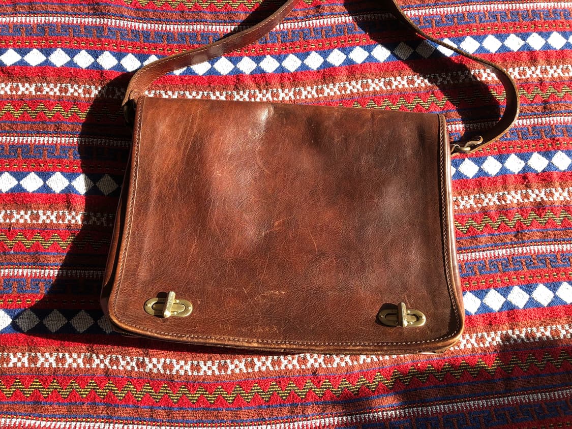 빈티지 이탈리아 레더 브리프케이스 상품이미지3