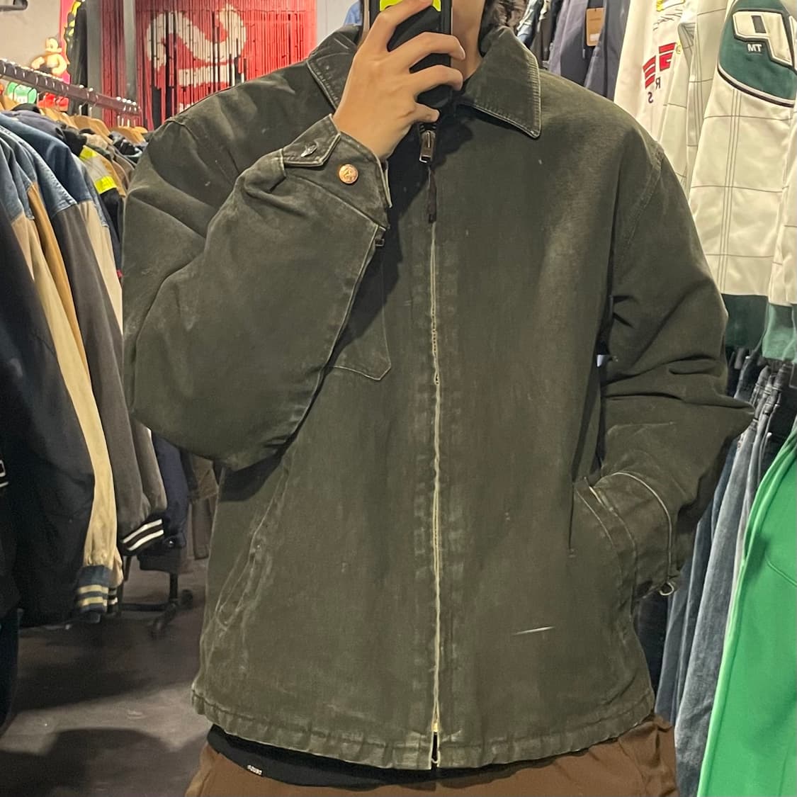 [IM] VTG 카키 워싱 카라 워크자켓 상품이미지3