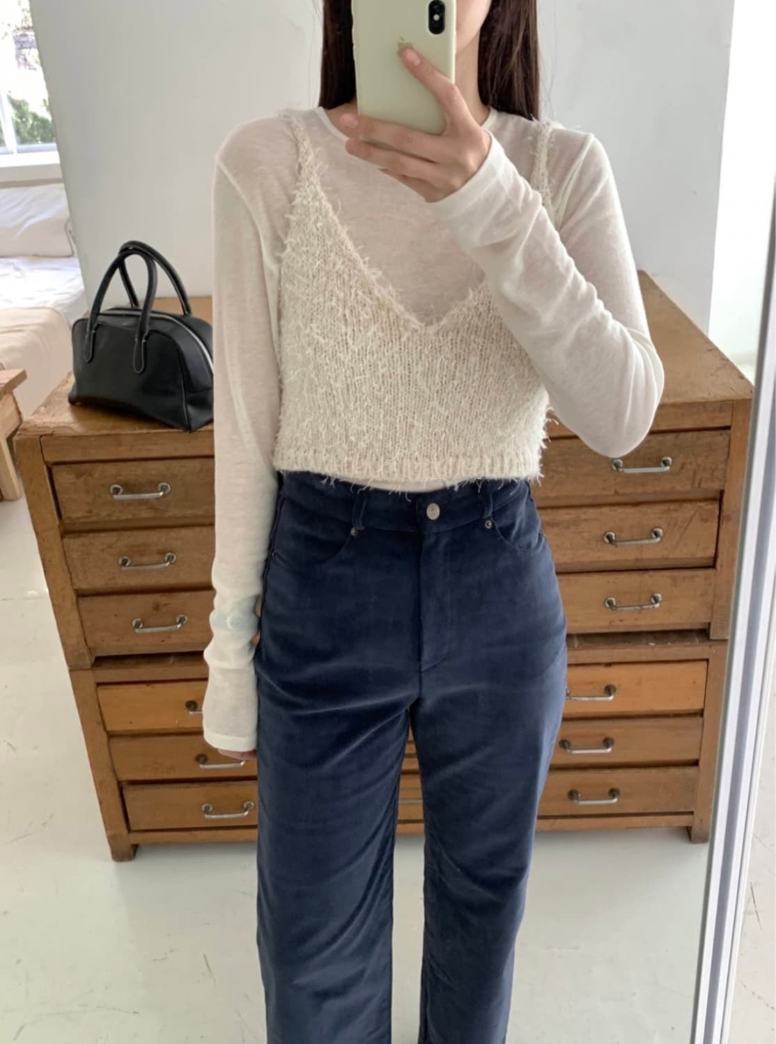 뷔스티에 블랙 아이보리 상품이미지6