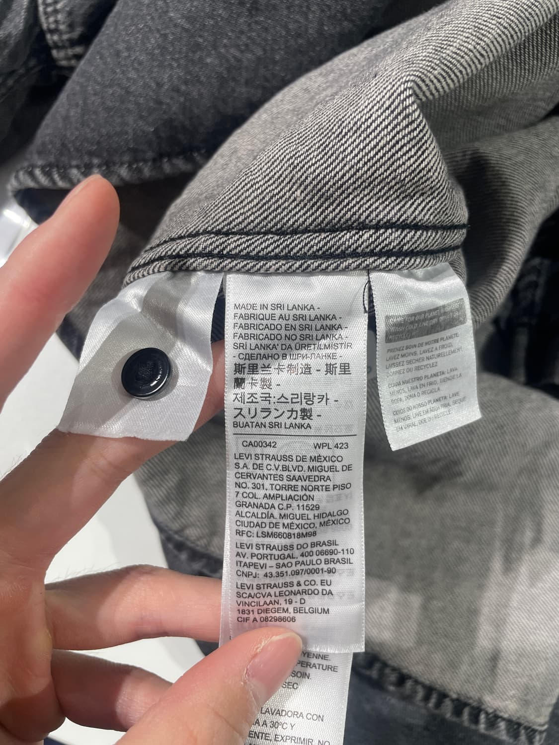 리바이스 레드탭 흑청 스탠다드 웨스턴 데님 셔츠 상품이미지8