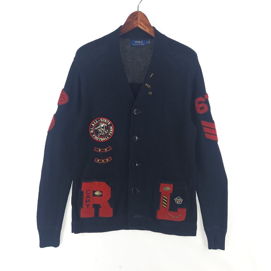 [남S]폴로랄프로렌 블랙 레터맨 코튼 가디건[Y61-065] 상품이미지1