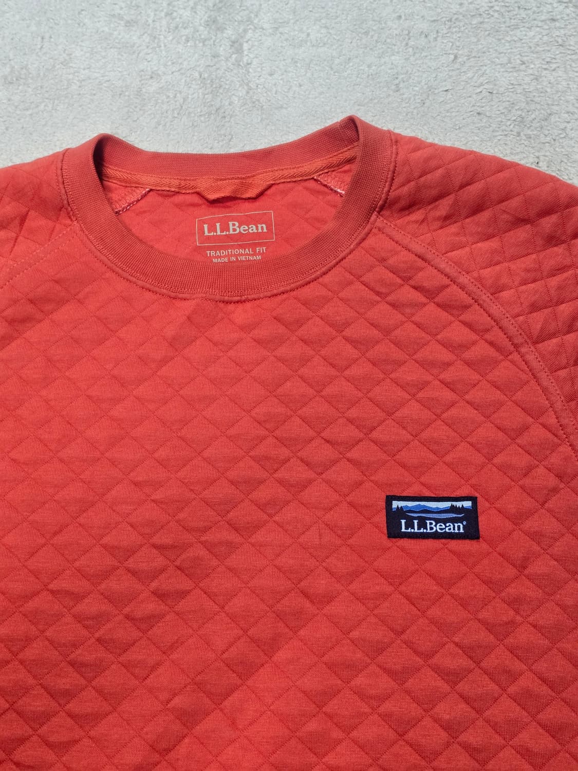 L.L.Bean 엘엘빈 퀄팅패턴 맨투맨 오렌지   상품이미지2