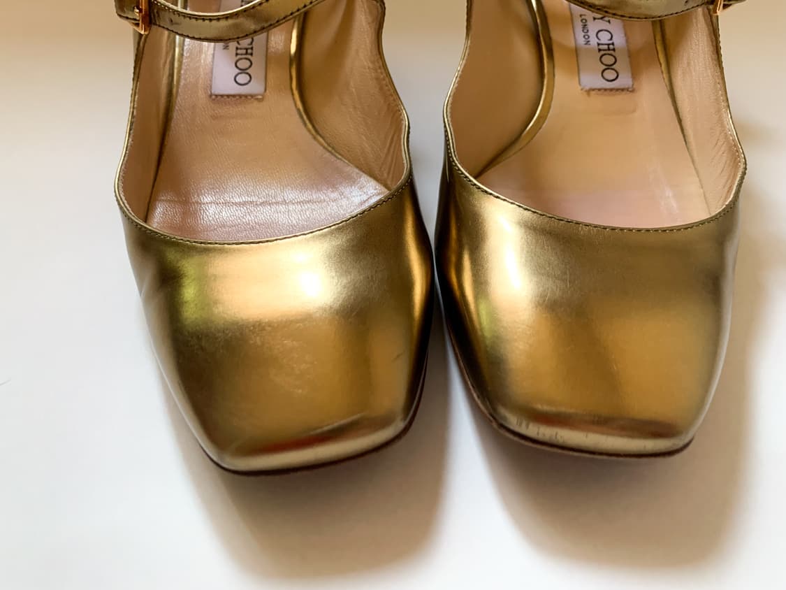 JIMMY CHOO 지미추 윌버 골드 메리제인 슈즈 EU37 상품이미지5