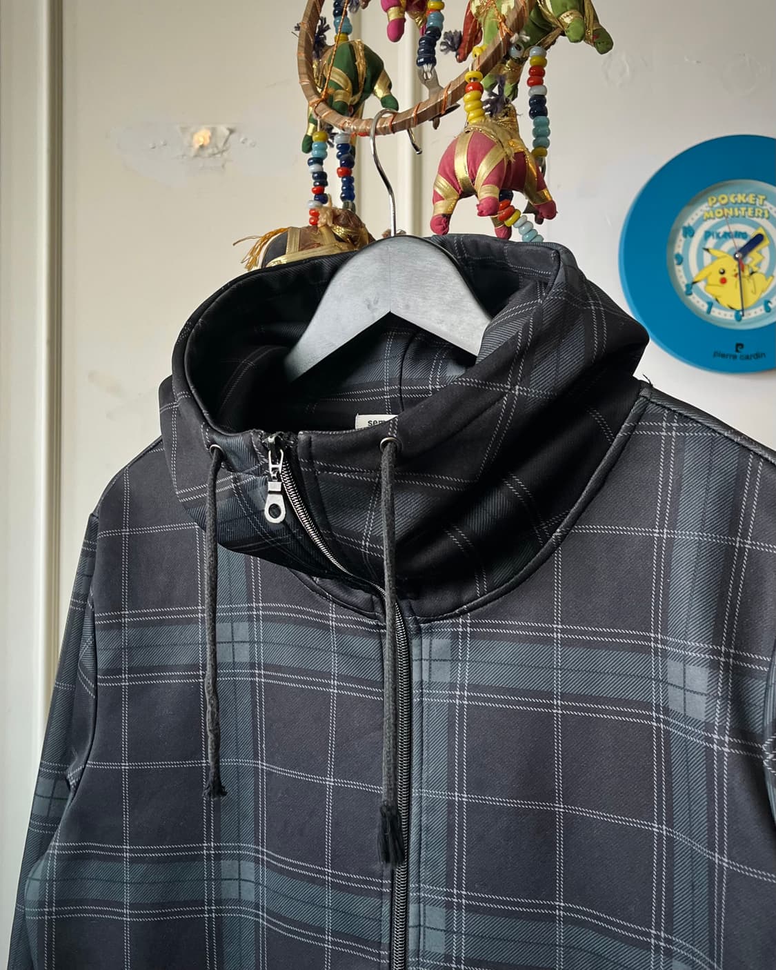 SemanticDesign High Neck Check Hood Zip 상품이미지4